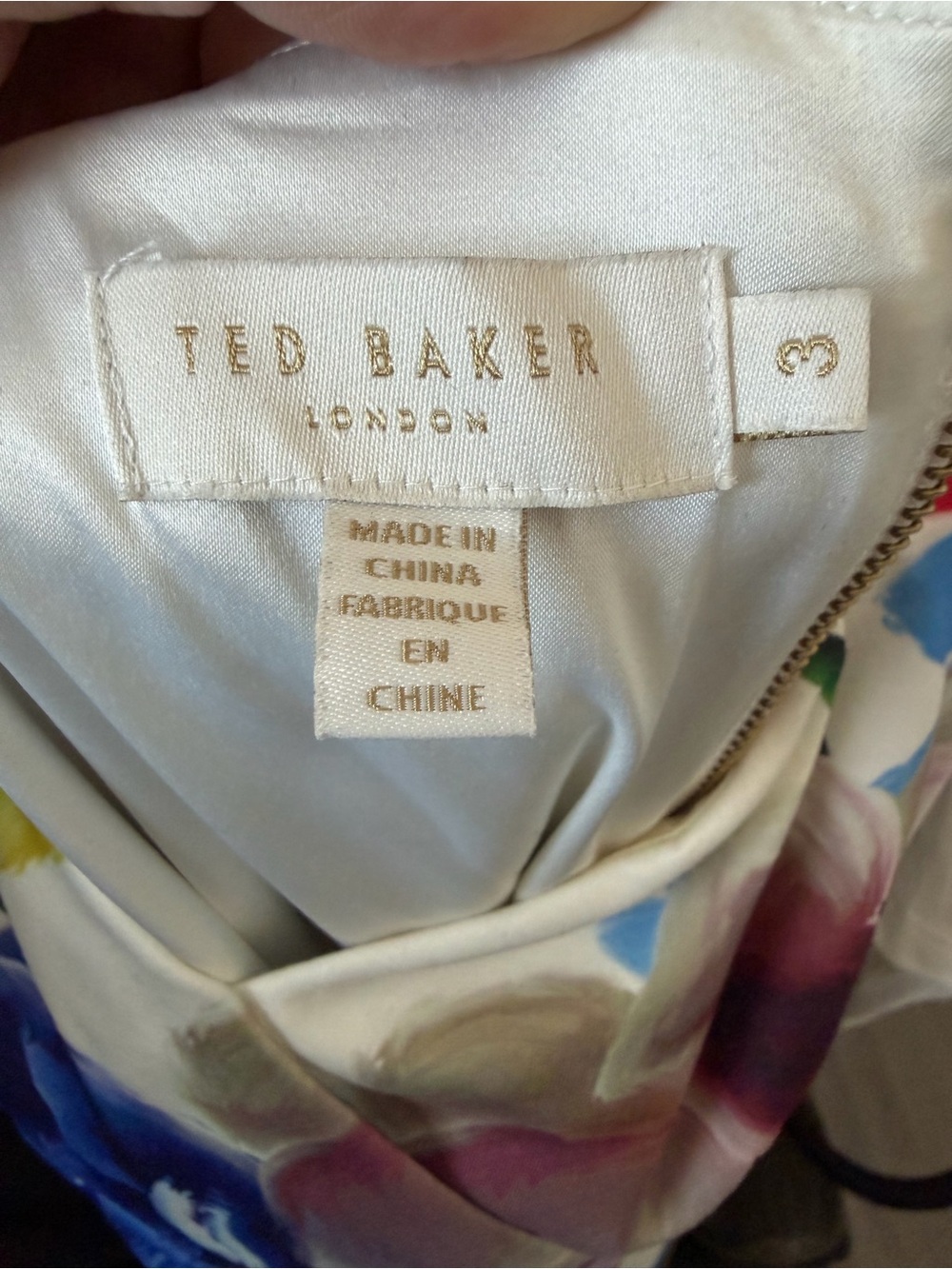 Ted Baker London floral maxi dress, size 3 - Picture 3 of 3